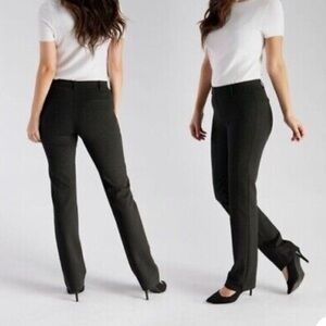 K. Betabrand Charcoal Pinstripe Dress Pant Yoga Pant